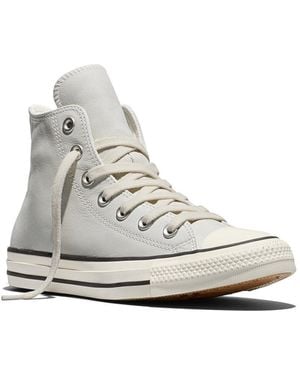 Converse Chuck Taylor All Star Sneaker Winterfestes Leder, Zwei Unterschiedliche Farbige Laces Inklusive - Weiß