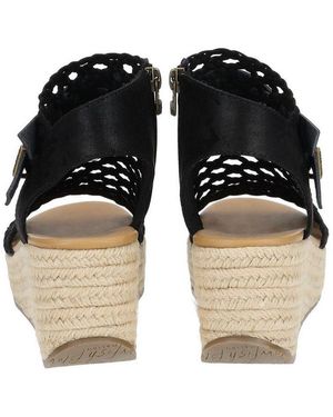 Blowfish Sandalen Lederimitat/Textil Keilsandalette - Schwarz