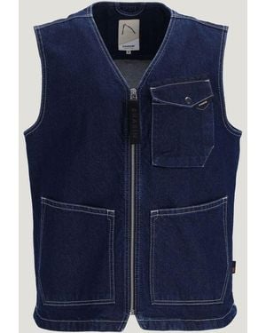 Chasin' Jeansweste -Männer Weste – – ärmellose Jacke - Blau
