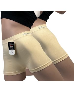 Dekker Panty Damen Boxershort Panty Hipster Seamless/Nahtlos Gr. Bis Xxl (Packung, 2 Stück) Mit Logo Auf Dem Taillenbund - Schwarz