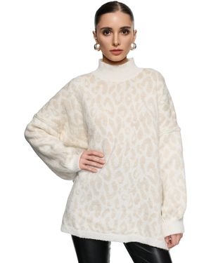 Worldclassca Longpullover Oversize Strickpulllover) - Weiß