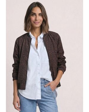 Street One Blouson Mit Allover Leoprint - Blau