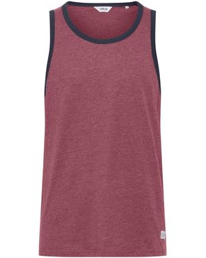 Solid Tanktop SDMalino Top mit farblich abgesetzten Kanten - Lila