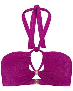 Triumph Bandeau-Bikini-Top Summer Sunset Bandeau, Weicher Lurex - Lila