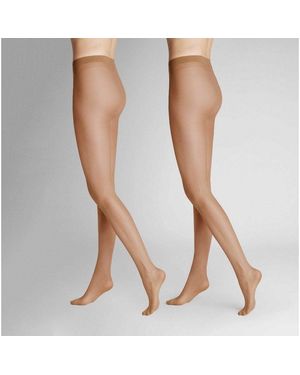 Hudson Jeans Strumpfhose Simply 20 2-Pack 20 Den (2 St) Transparente Strumpfhosen Im Doppelpack - Schwarz