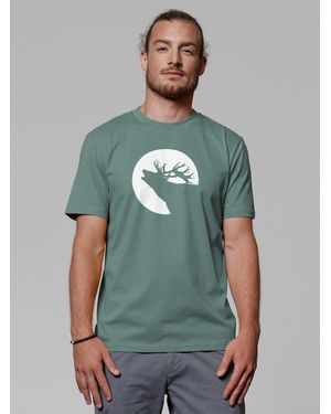 wat? Apparel Wat? Apparel T-Shirt Röhrender Hirsch - Grün