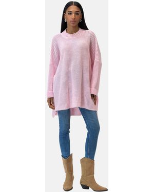 Elara Strickpullover Runderkragen (1-tlg) - Pink