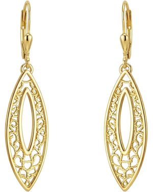 Sofia Milani Paar Ohrhänger Ovales Ornament, 925 Silber Schmuck - Mettallic