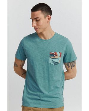 Blend T-Shirt Bhtrop Klassisches T-Shirt Mit Rundhalsausschnitt - Blau