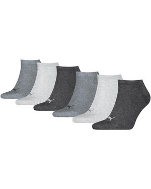 PUMA Kurzsocken UNISEX SNEAKER PLAIN 6P (Packung, 6er-Pack) - Grau