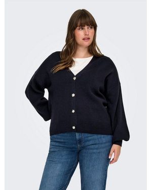 Only Carmakoma Strickjacke Caribi Ls Cardigan Knt - Blau