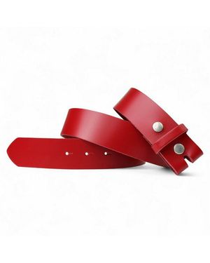 FRONHOFER Ledergürtel Damen Wechselgürtel 4Cm (1-St) Druckknopf, Wechselbar, Ohne Schnalle - Rot
