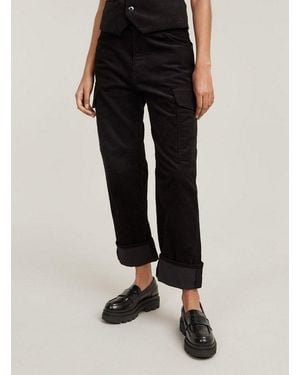 G-Star Wirkhose Cargo Pants Cord 3D Boyfriend - Schwarz