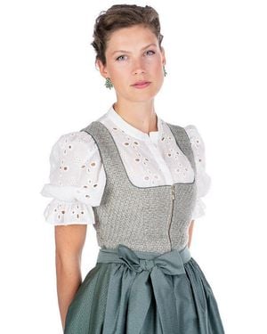Marjo Dirndl Midi Dirndl 2Tlg - Weiß