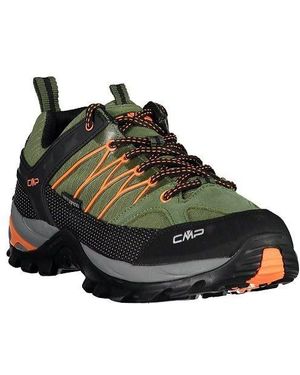 CMP Rigel Low WP (Trekking, wasserdicht) grün/orange Wanderschuh - Schwarz
