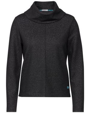 Cecil Schalkragenpullover - Schwarz