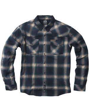 West Coast Choppers Langarmhemd Outlaw Flannel - Blau