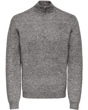 Only & Sons Strickpullover ONSTegan (1-tlg) - Grau