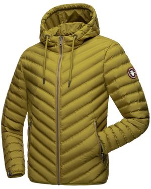 Navahoo Steppjacke Fey-Tun stylische Übergangsjacke mit Kapuze - Grün
