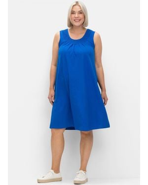 Sheego Jerseykleid - Blau