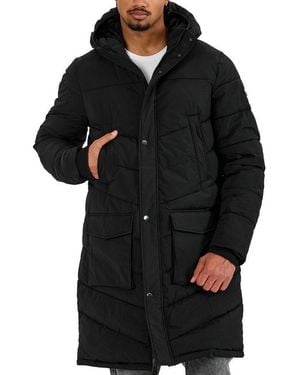 Redbridge Winterjacke Mit Kapuze Langer Steppmantel Mit Praktischen Taschen Warm, Wind- Und Wasserabweisend - Schwarz