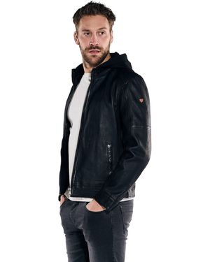 emilio adani Lederjacke - Blau
