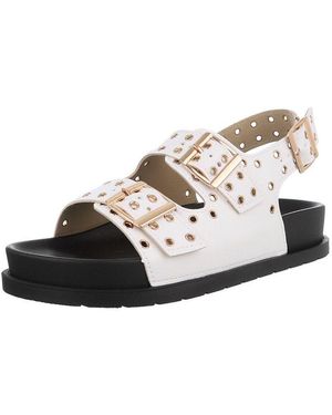Ital-Design Moderne Sandalen Mit Schnallen Und Erstklassigem Komfort Riemchensandalette (89323131) Flach Riemchensandalen - Weiß