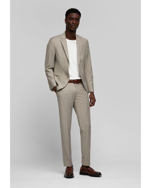 Hechter Paris Anzug SUIT MODERN FIT (2-tlg) aus Vier-Wege-Stretchfutter - Natur