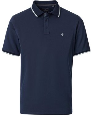 CASA MODA Poloshirt Polo-Shirt uni - Blau
