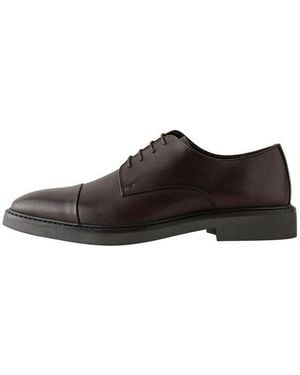 Next Lederschuh Mit Zehenkappe Schnürschuh - Braun