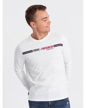 Ombre Bedrucktes - Longsleeve - Weiß
