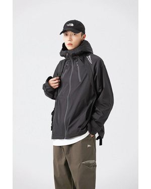 FS Collection Funktionsjacke Kapuzenjacke Herren Outdoorjacke Windjacke Wetterjacke Wasserdicht Winddicht, Wasserdicht, Mit Kapuze - Schwarz