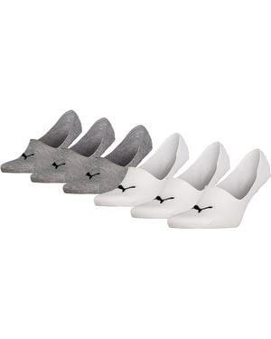 PUMA Füßlinge UNISEX FOOTIE 6P ECOM (6 Paar) Mit Logo - Grau