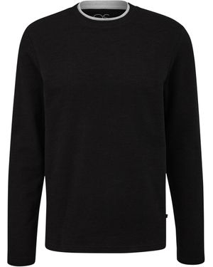QS T-Shirt - Schwarz