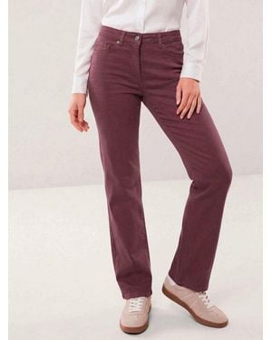 Walbusch Stretch-Jeans Damen 5 Pocket Jeans Mit Weitem Bein Regular Fit, Modern - Pink