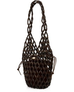 Marc Cain Schultertasche Collections, Umhängetasche, Beuteltasche in sommerlichem Look - Schwarz
