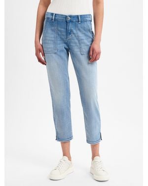 Toni Straight-Jeans Liv Cargo 7/8 - Blau