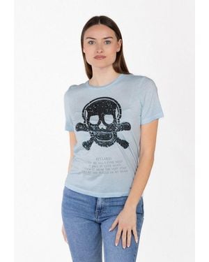 Key Largo T-Shirt Wt Bone Round (1Er) - Blau