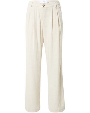 Moves Bundfaltenhose (1-tlg) Falten - Weiß