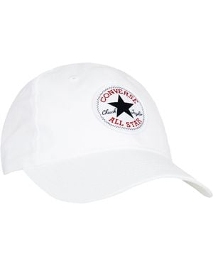 Converse Baseball Cap CAN CHUCK PATCH CURVE BRIM HAT für kids 8-15 Jahre mit Klettverschluss - Weiß