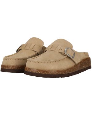 Nous Emilian W Leather Cork Moc V2 Sandale - Schwarz