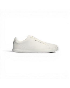 Groundies Zero (Nappaleder, Zero Drop) Weiss Damen Sneaker - Schwarz