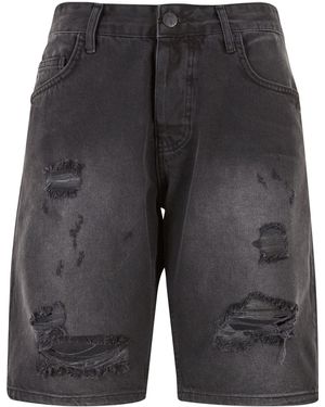 2Y Studios Studios 2Y Destroyed Denim Shorts (1-tlg) - Grau