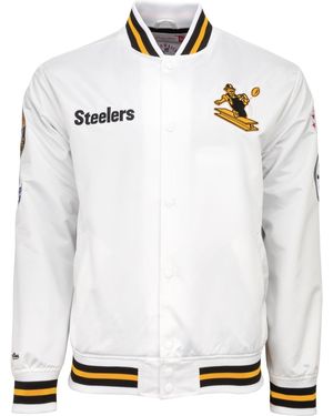 Mitchell & Ness Collegejacke City Collection Satin Pittsburgh Steelers - Weiß