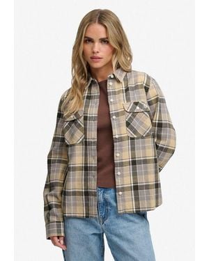 Superdry Karobluse Lumberjack Check Flannel Shirt Baumwolle, Relaxed Fit, Aus Weichem Flanell - Blau