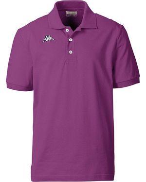 Kappa Poloshirt Luftig-Leichtes Gewebe Aus Reiner Naturfaser - Lila
