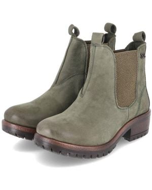Lazamani Chelsea Boots La68001 Damen Leder & Textil Schlupfstiefel - Schwarz