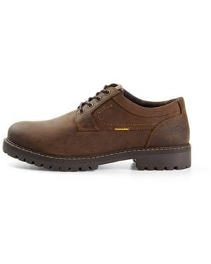 Camel Active Low Cut Crazy Horse/Split Cafe Schnürschuh - Braun