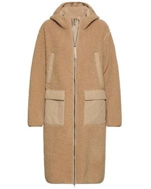 Camel Active Parka Mit 2-Wege Reißverschluss Langarm (1-St) - Natur