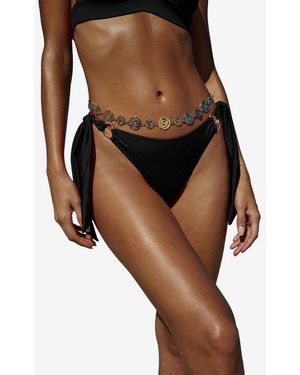 Lipsy Bikini-Hose Seitlich Gebundene Bikinihose (1-St) - Braun